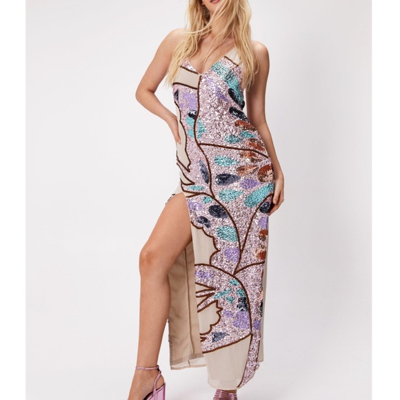 Nasty Gal White Cream One Shoulder Maxi Sundress - Picture 4 of 4